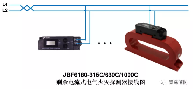 測(cè)溫式<a href=http://www.cq196.cn/dianqihuozai/ target=_blank class=infotextkey>電氣火災(zāi)監(jiān)控</a>探測(cè)器JBF6180(315C/630C/1000C)<a href=http://www.cq196.cn/dianqihuozai/ target=_blank class=infotextkey>電氣火災(zāi)監(jiān)控</a>系統(tǒng)產(chǎn)品接線圖